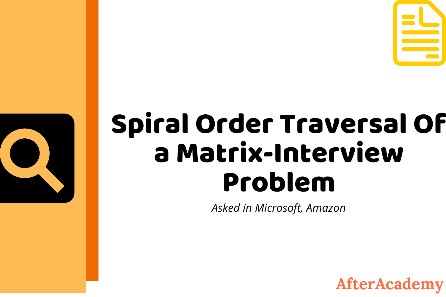 Spiral Order Traversal of a Matrix
