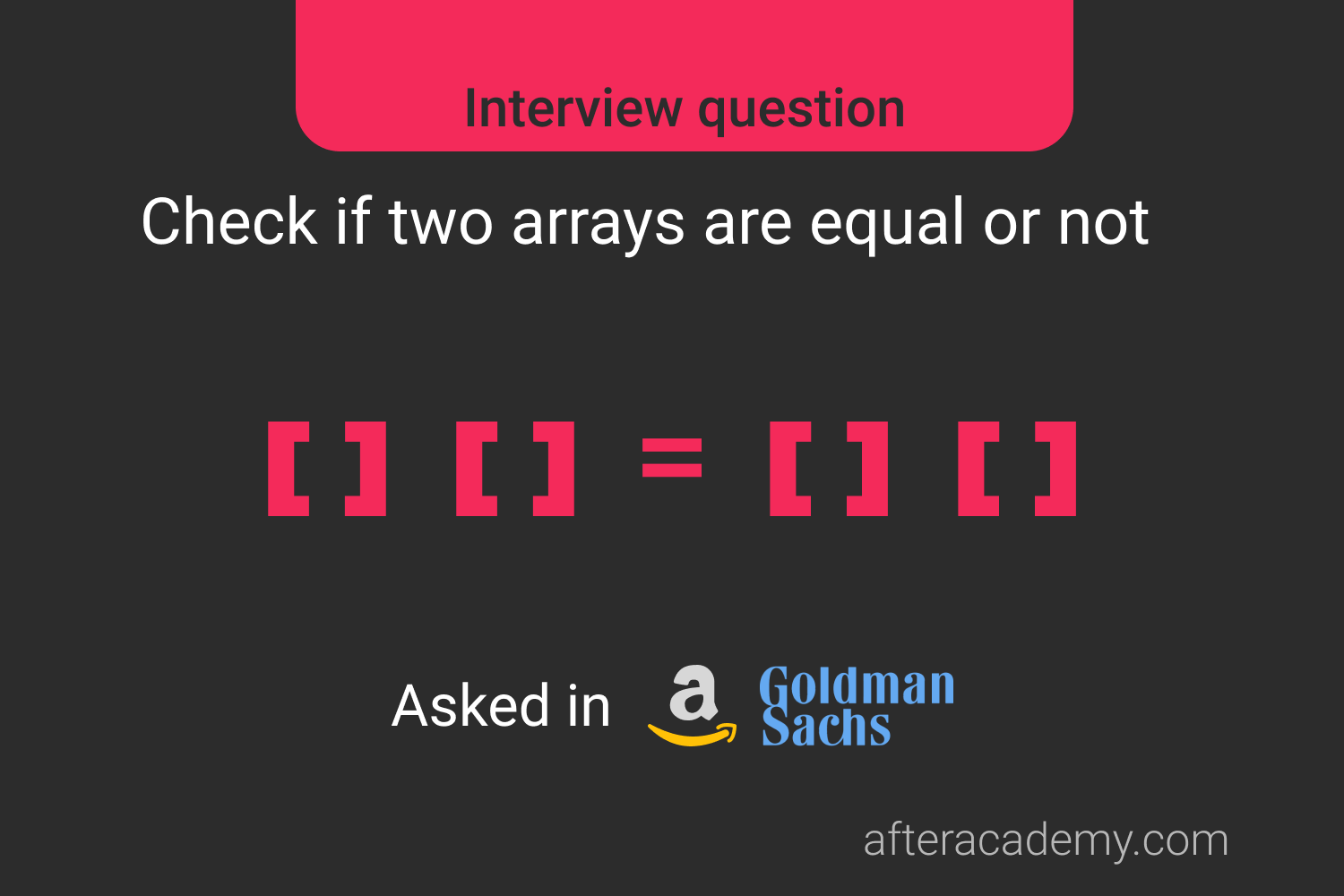 Check If Two Arrays Are Equal Or Not