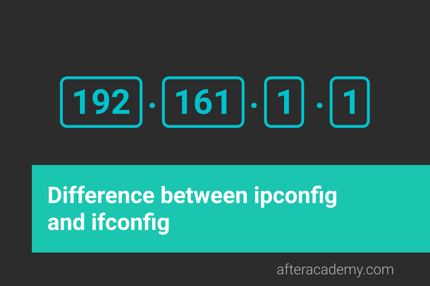Difference between ipconfig and ifconfig?