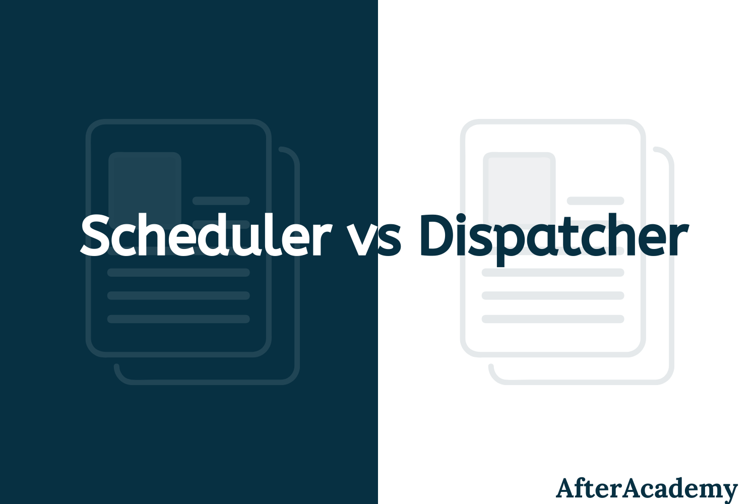 Difference between Scheduler and Dispatcher