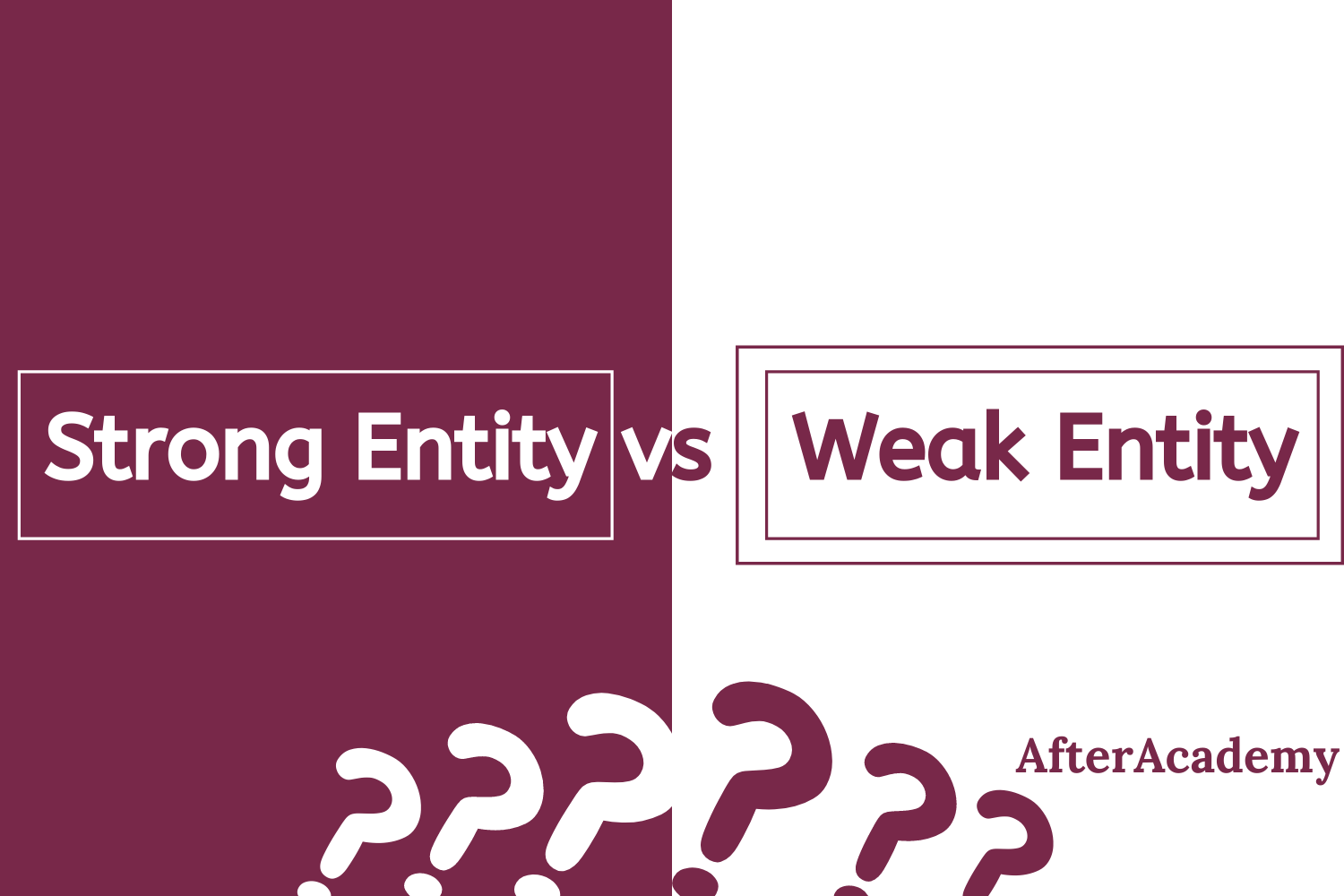 Differentiate between Weak and Strong entity