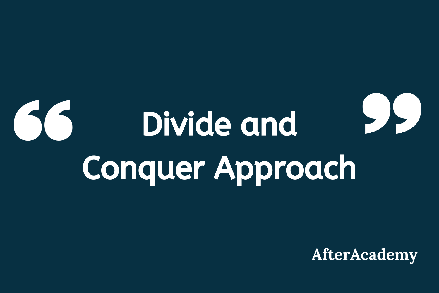 Divide and Conquer Approach in Programming
