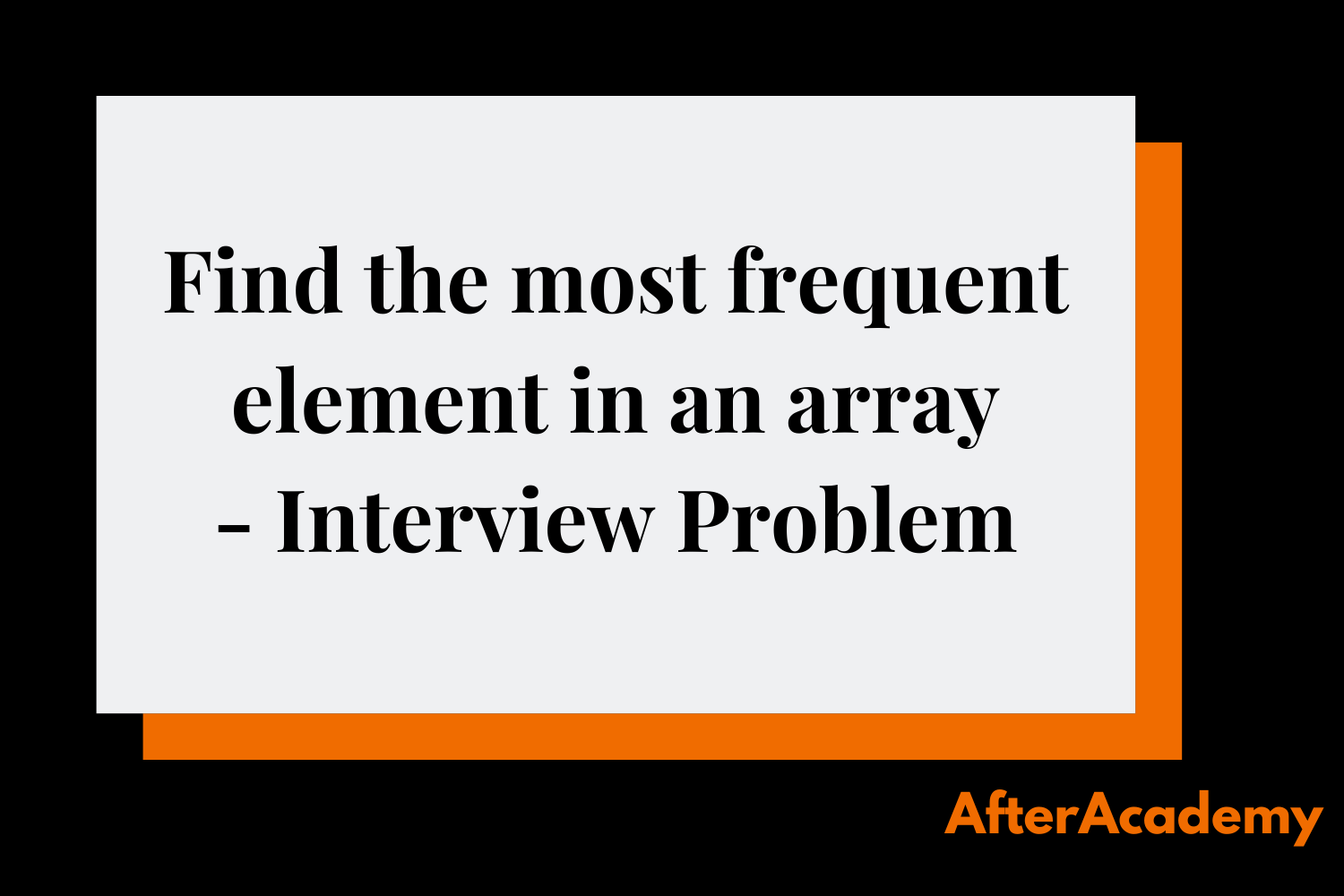 find-the-most-frequent-element-in-an-array-interview-problem