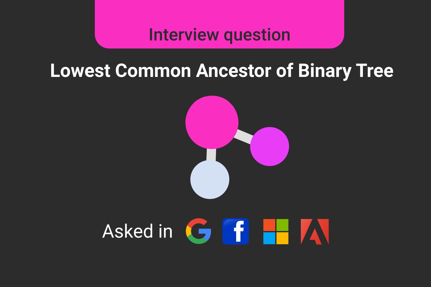 Lowest Common Ancestor of a Binary Tree