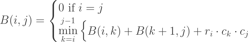 Minimum Number Of Multiplications For Matrix Multiplication