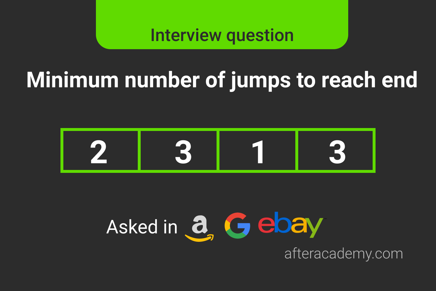 Minimum Number Of Jumps To Reach End
