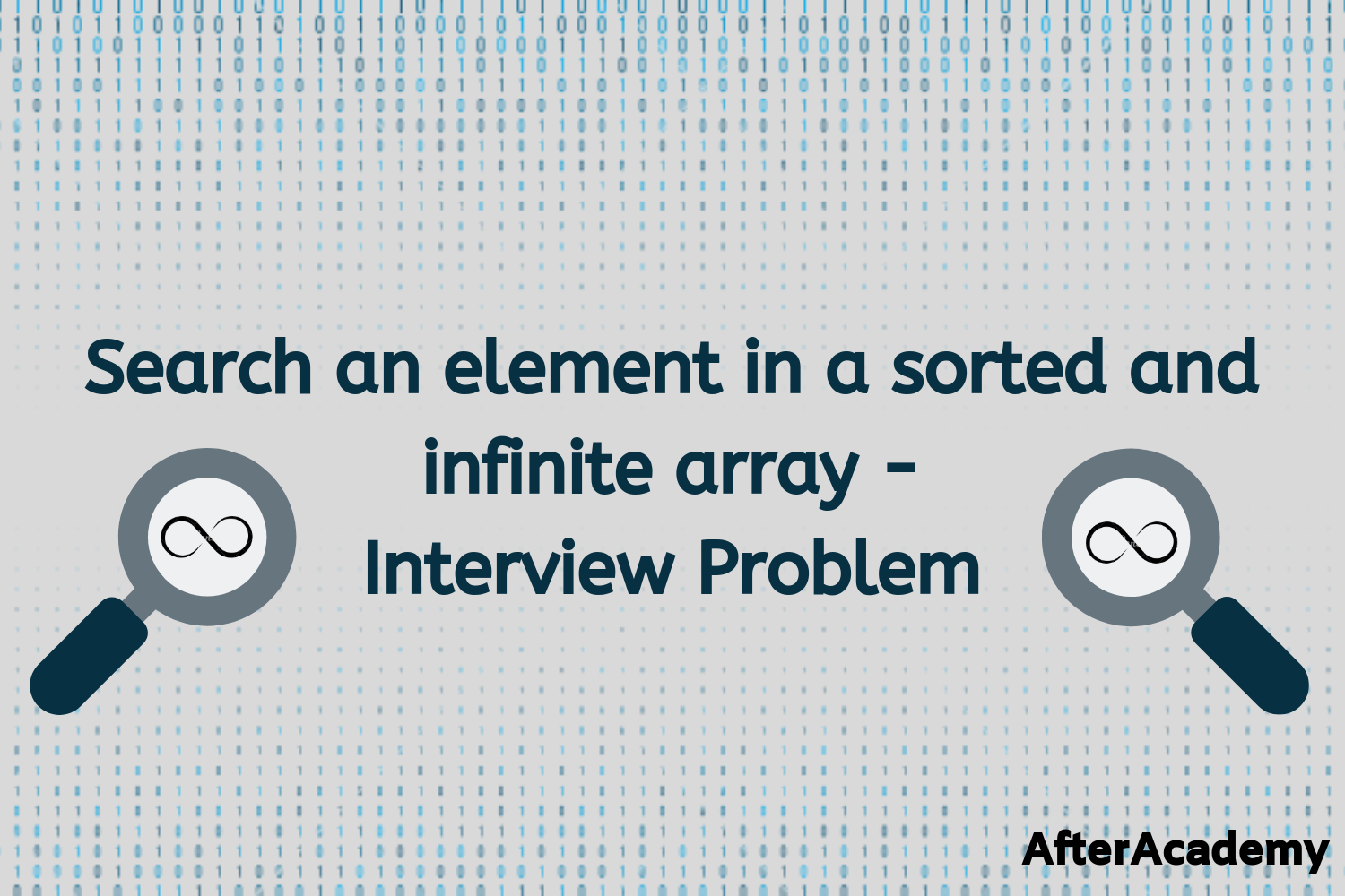 Search an element in a sorted and infinite array