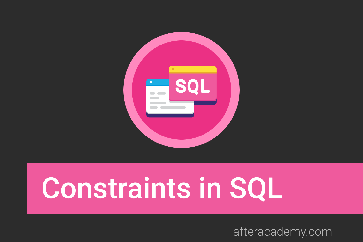 What are the various types of constraints in SQL?