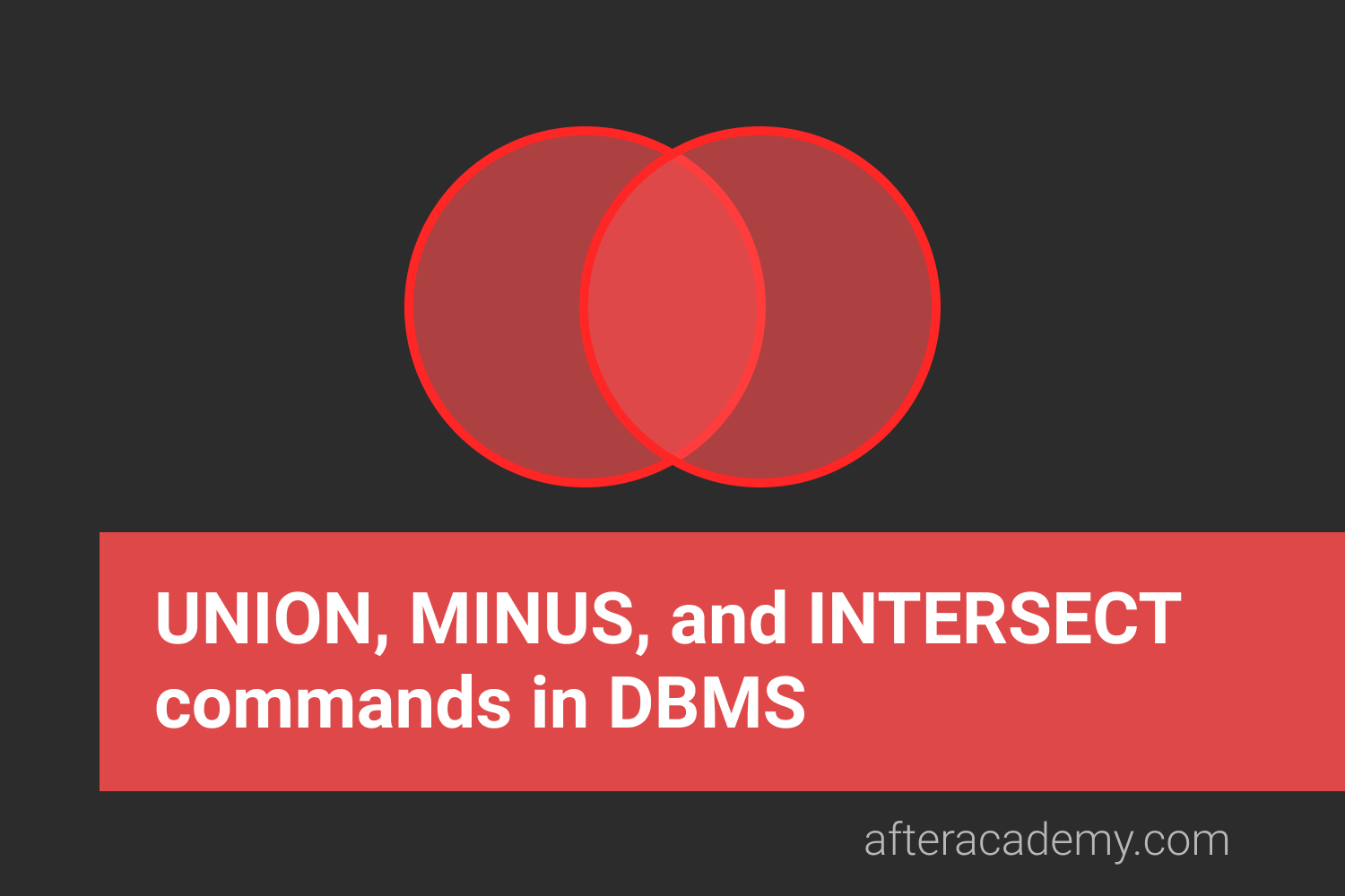 What are UNION, MINUS, and INTERSECT commands in DBMS?