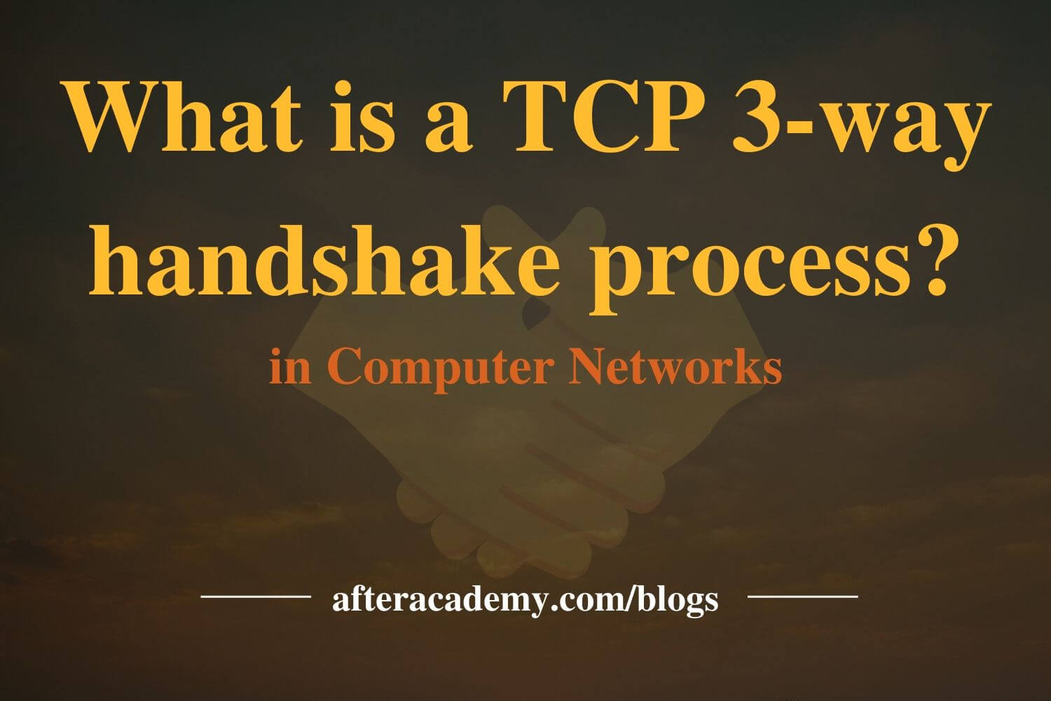 What is a TCP 3-way handshake process?